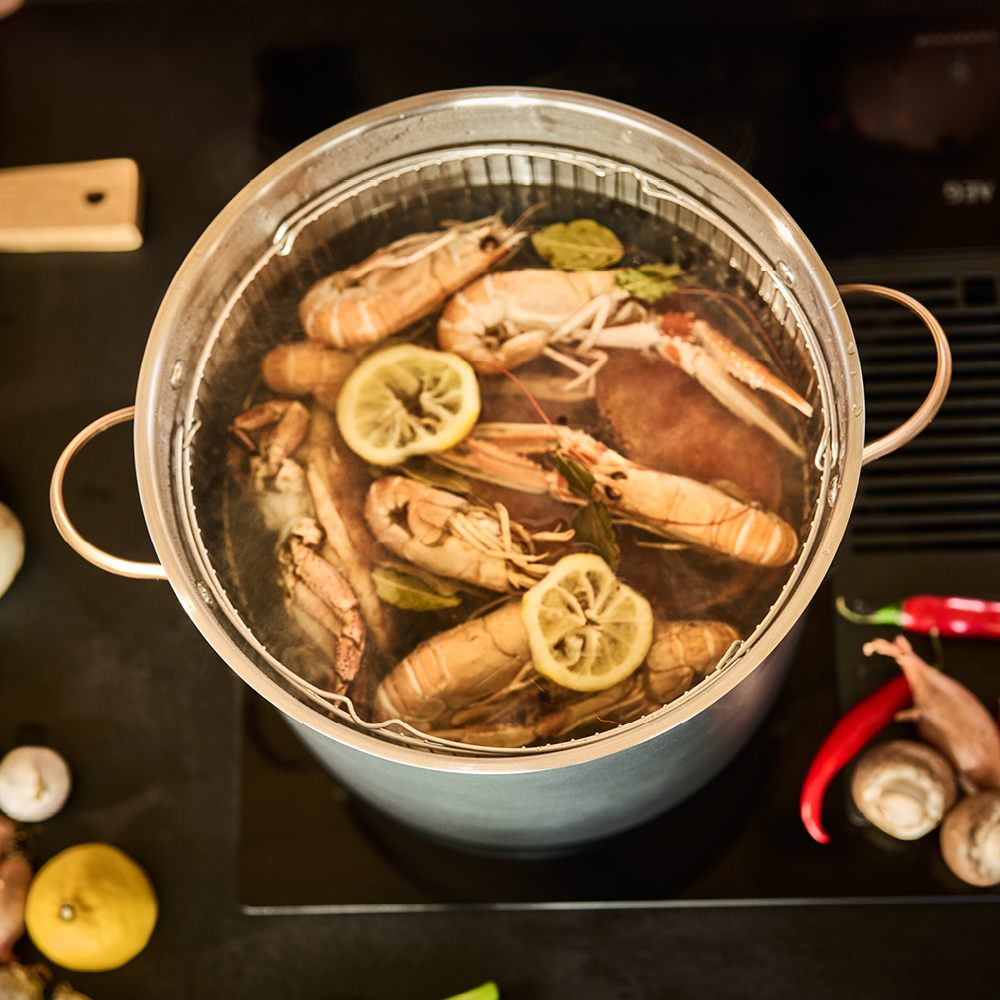 Modern House Black Copper gryte m/dampkurv 18L svart/kobber