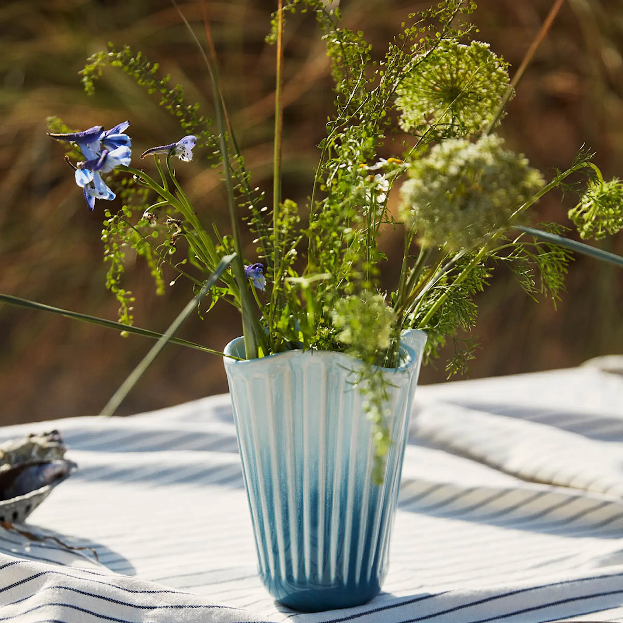 Kähler Hammershøi Unfold vas 20,5 cm blå