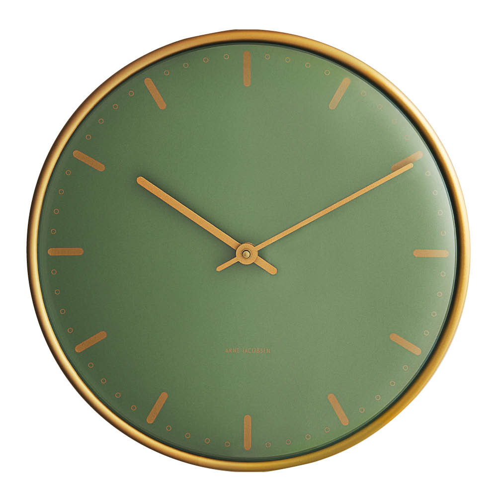 Arne Jacobsen City Hall Seinäkello 29 cm Vihreä