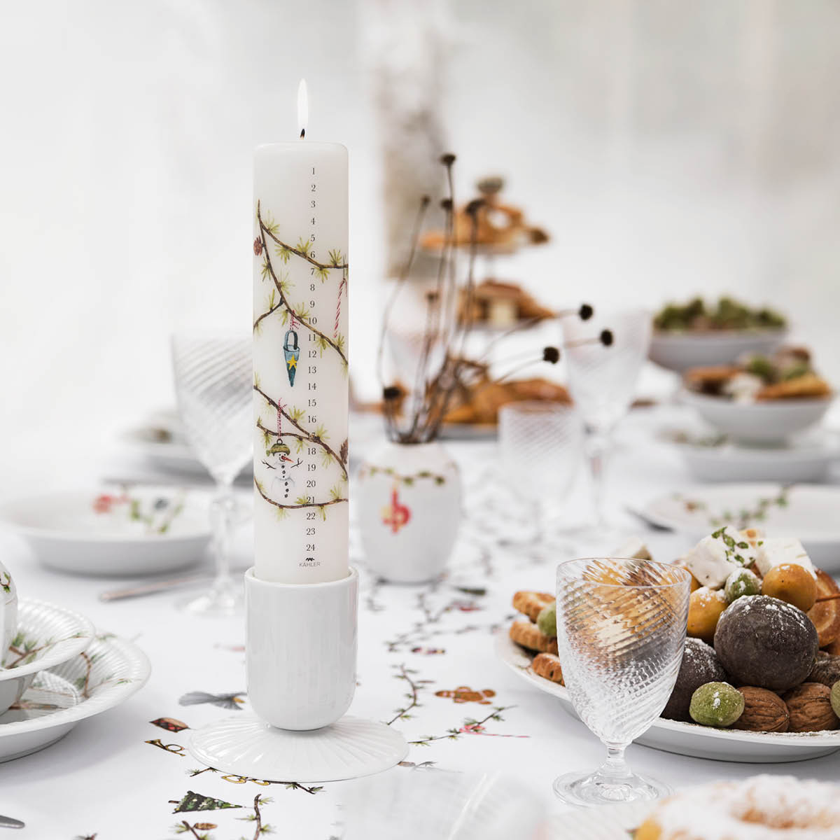 Kähler Hammershøi Pöytäkynttilänjalka 9,5 cm Valkoinen