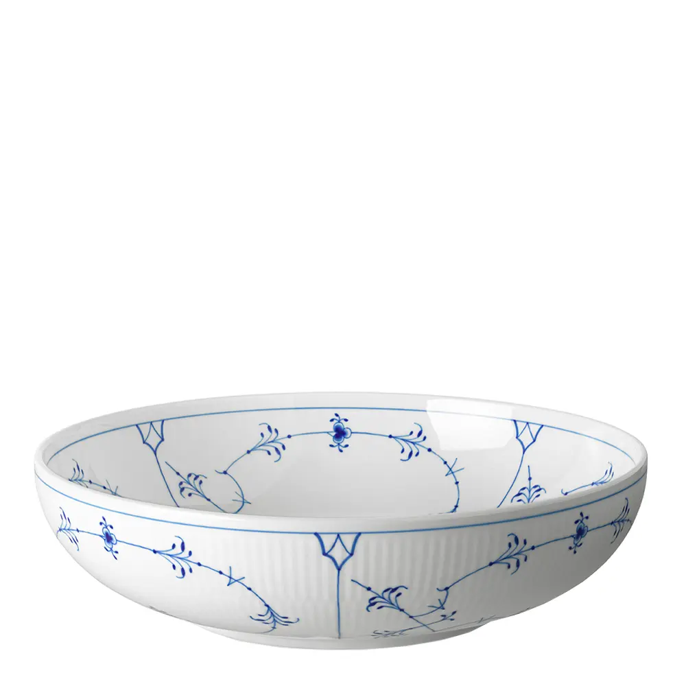 Musselmalt riflet bolle 24 cm
