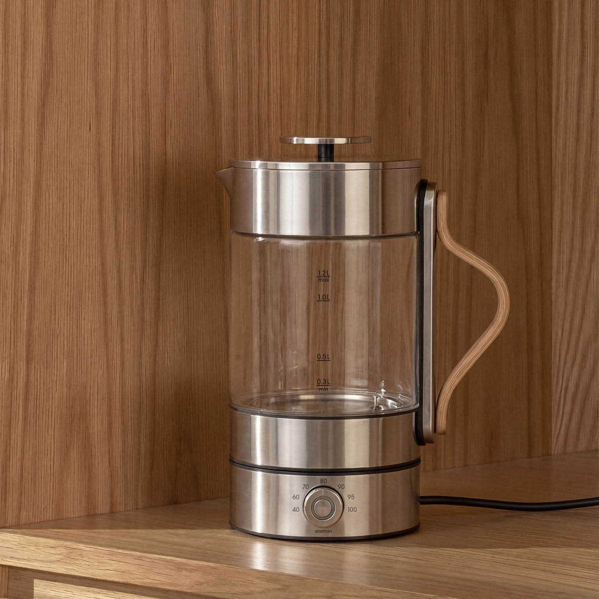 Stelton Emma vattenkokare 1,2L clear/steel