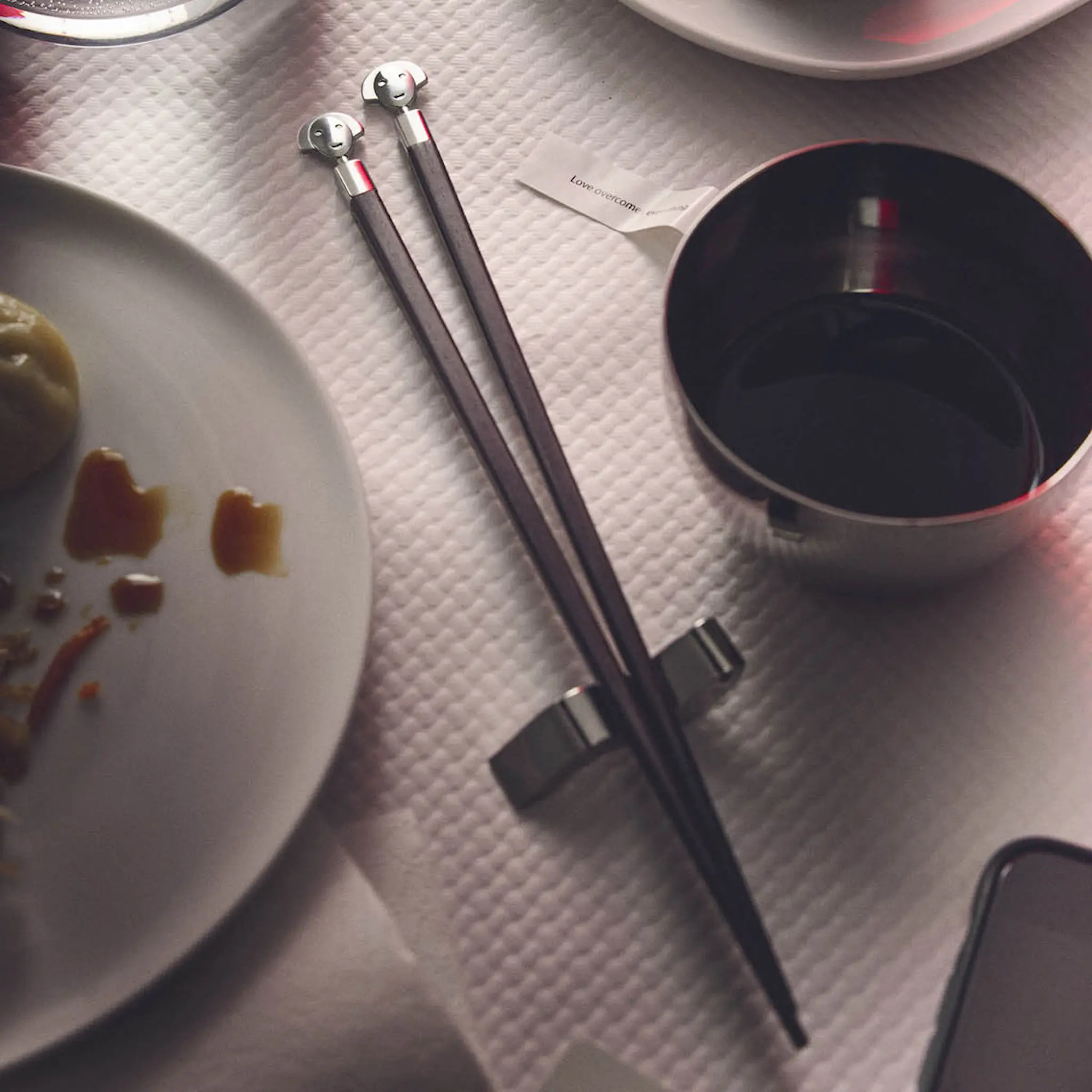 Alessi Anna G ätpinnar med hållare 1 par svart/stål