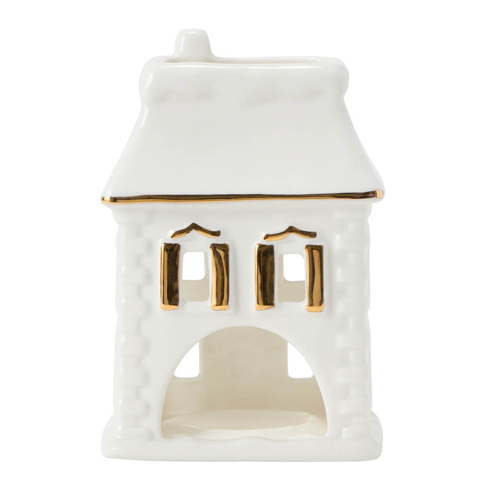 Lexington House lantern lyslykt 9x10 cm hvit/gull