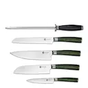 Hybrid Knivset 6 delar Silver/Skogsgrön