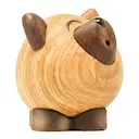 Wulf varg träfigur 8 cm ask/valnöt