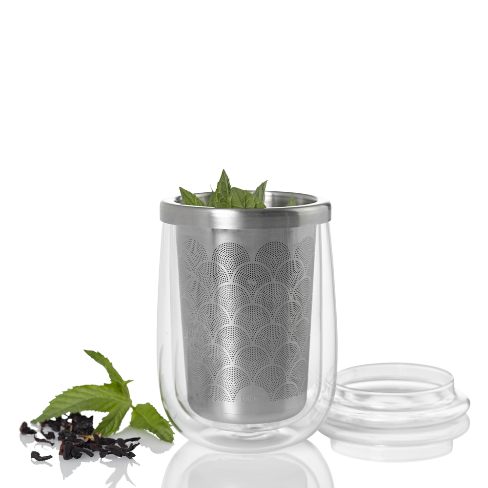 AdHoc Fusion glas med tebryggare 40 cl klar