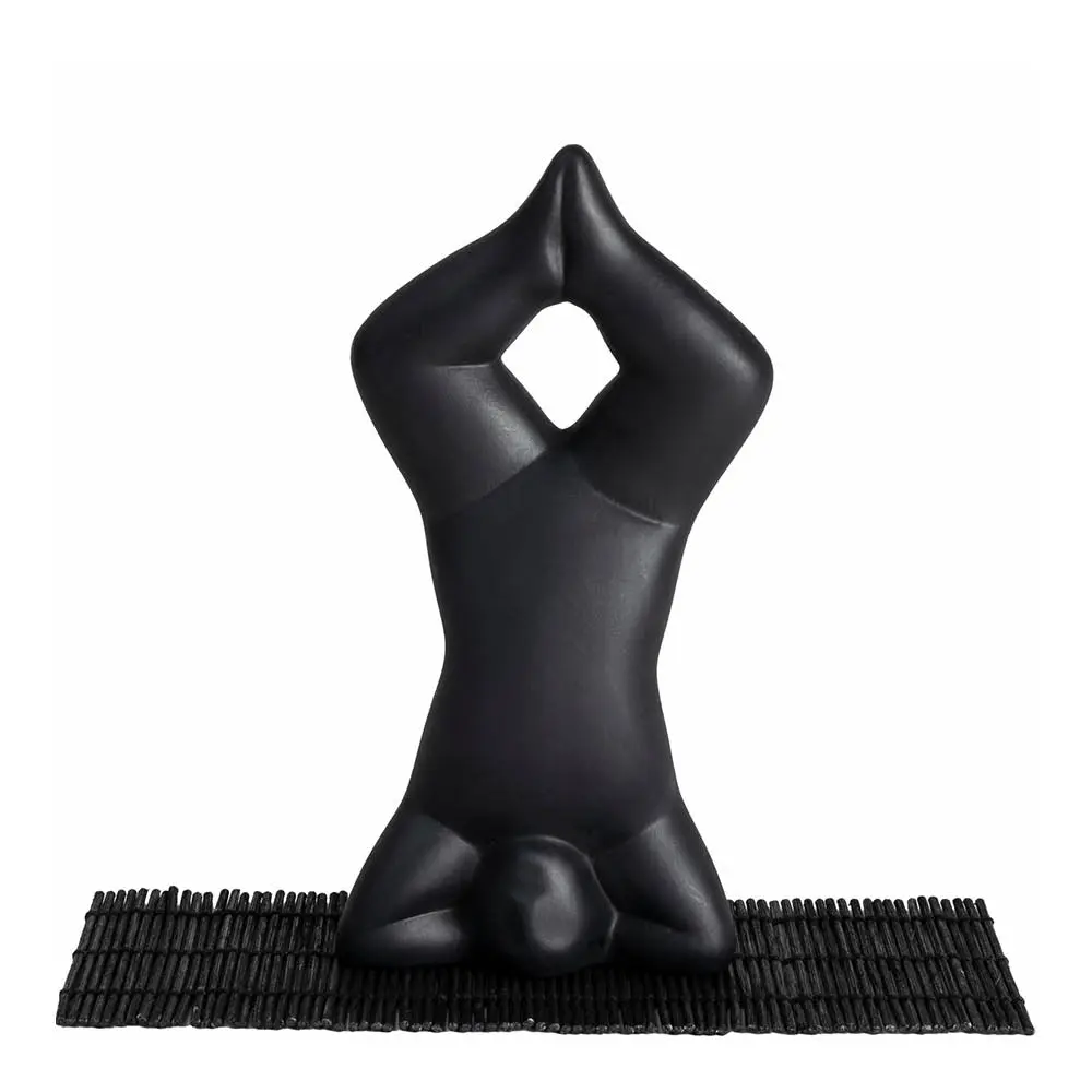 Lisa Larson Yoga no 3 figur 16 cm svart