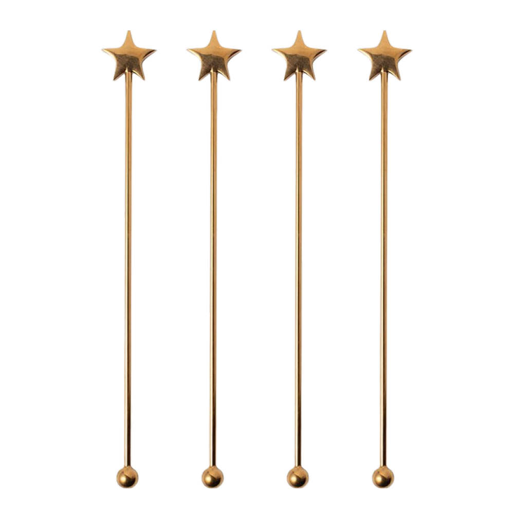 Vondels Cocktail Club Drinkkitikku Star 15,5 cm 4 kpl Teräs