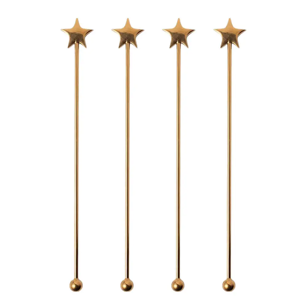 Cocktail Club Drinkkitikku Star 15,5 cm 4 kpl Teräs