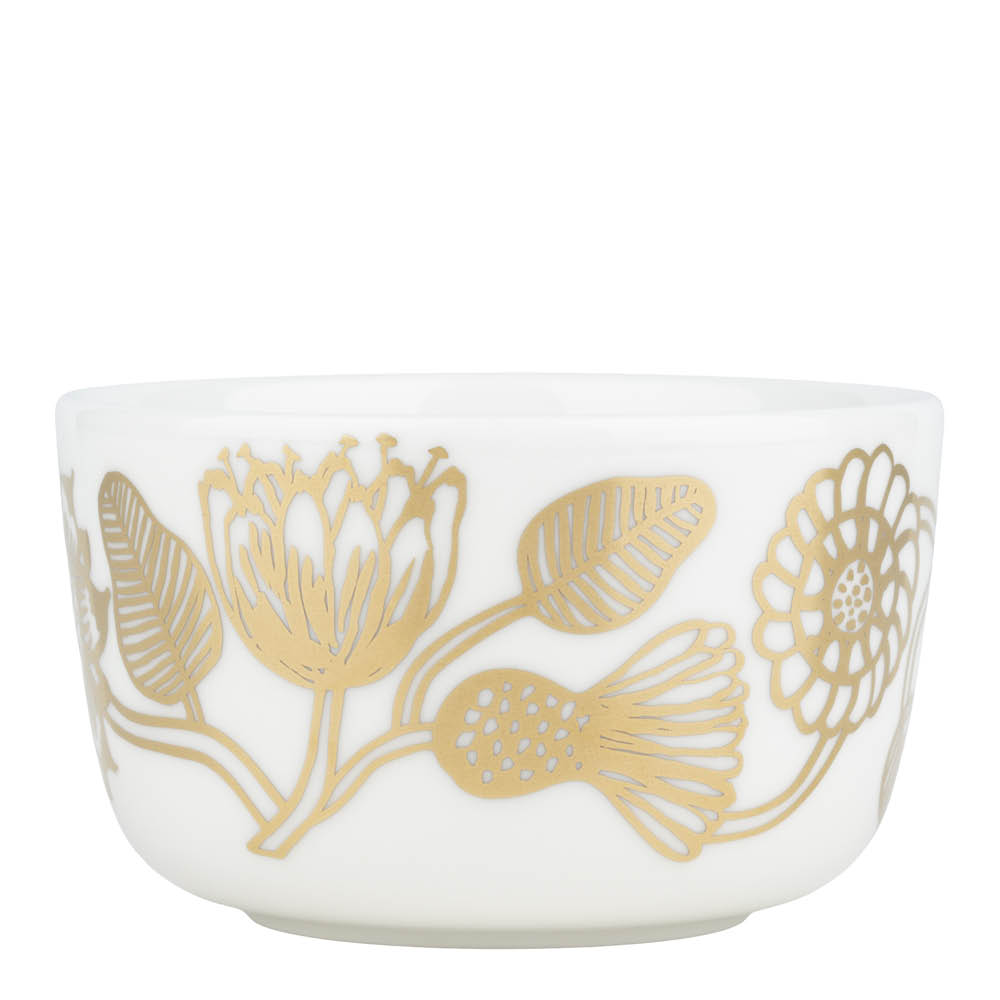 Marimekko - Oiva Tiara Kulho 25 cl Valkoinen/Kulta