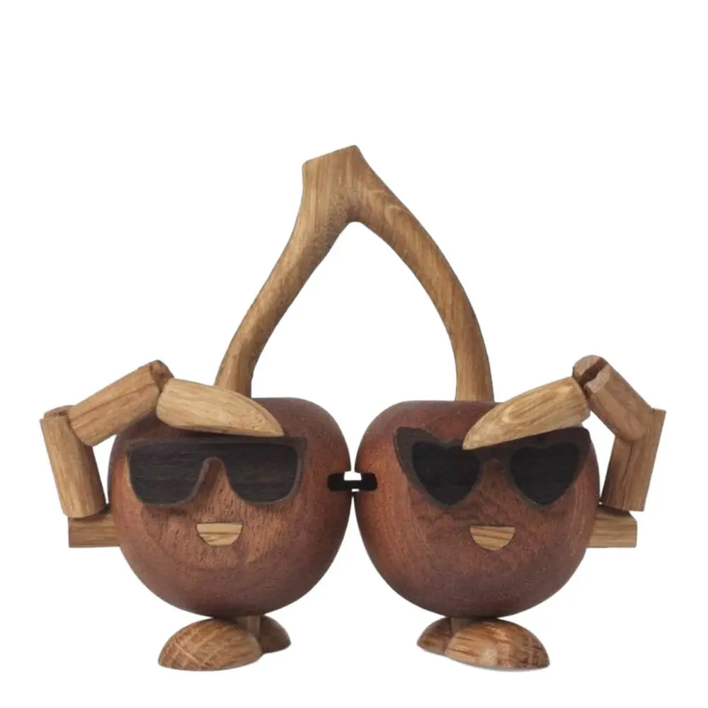 Woodies Cha-Cha Cherries Puufiguuri 9 cm Mahogny