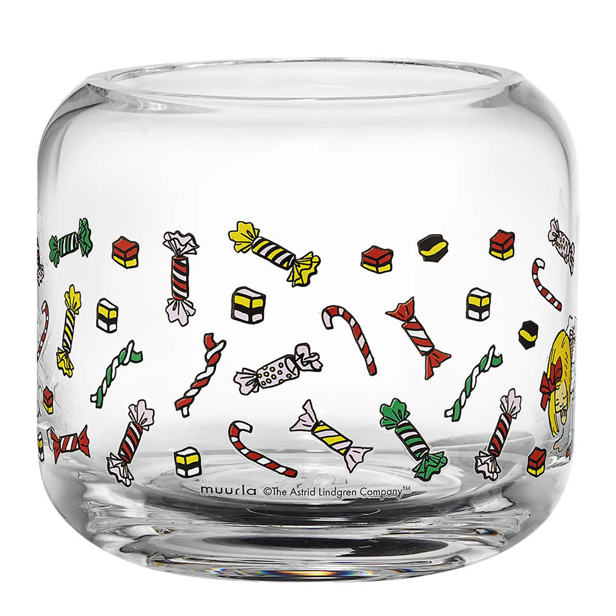 Muurla Pippi ljuslykta / vas 8 cm Godis klar