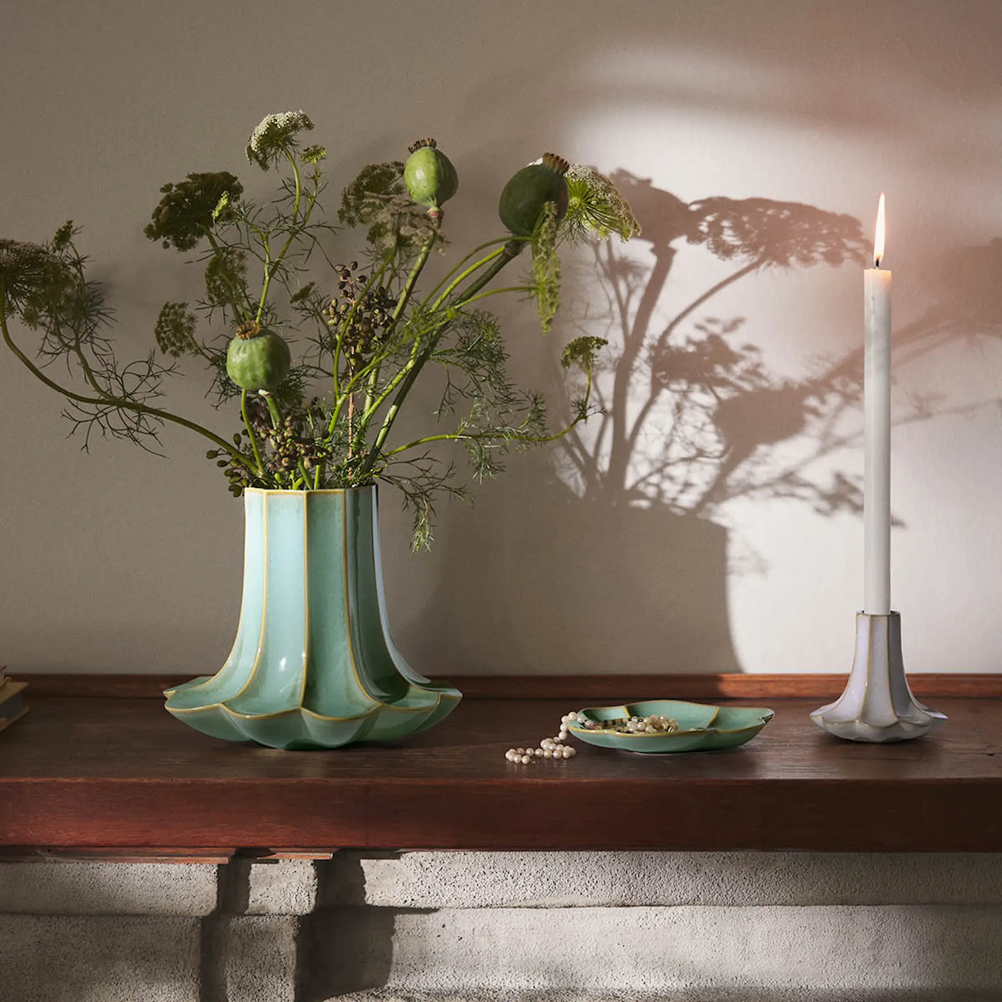 Kähler Kantarel fat litet 14 cm blå