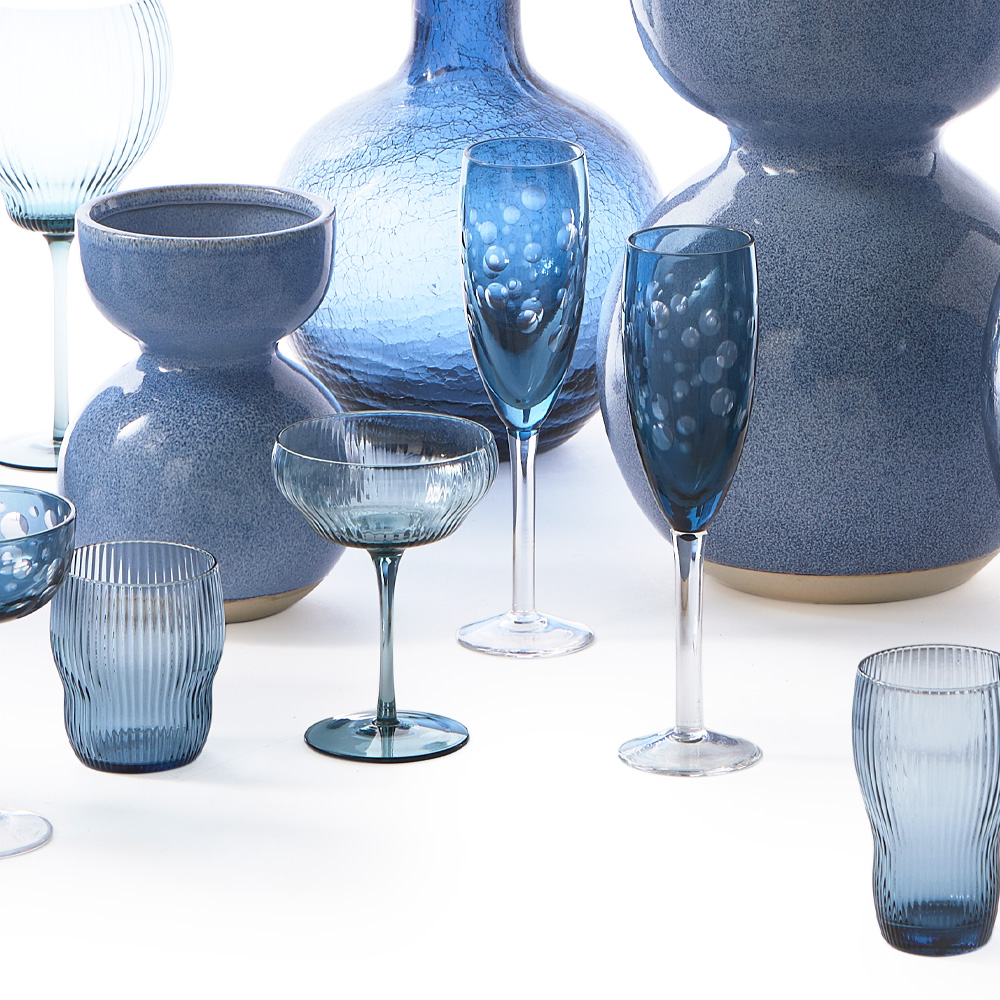 Pols Potten Pum coupe 14,3 cm 2 stk blå