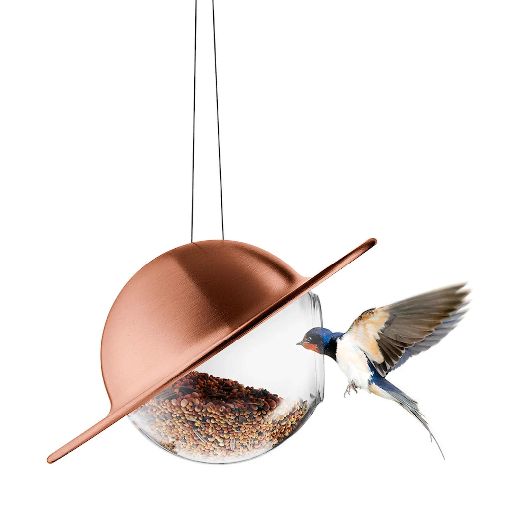 Eva Solo Saturn Linnunsyötin 15x24 cm Kupari