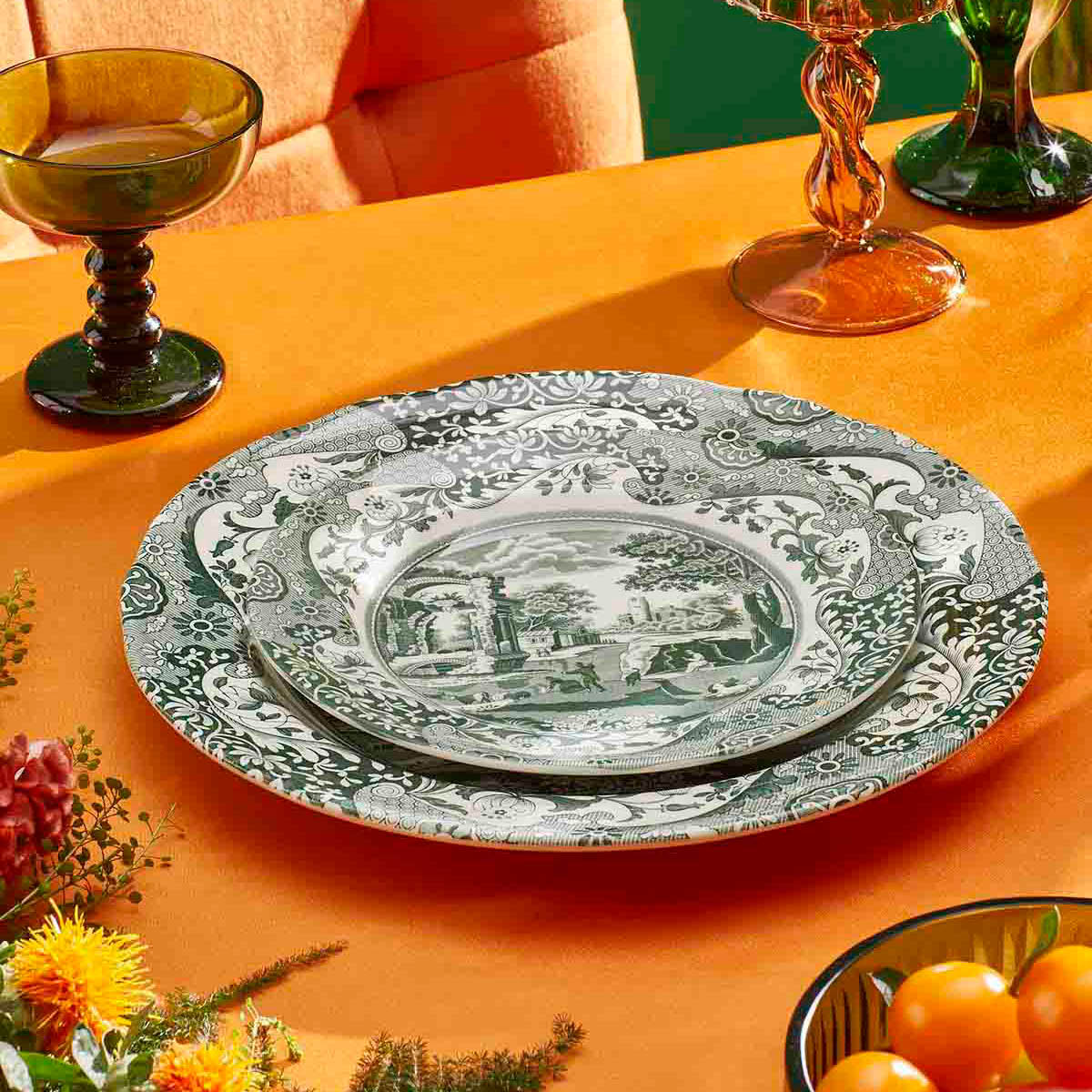 Spode Heritage Green Italian tallerken 20 cm