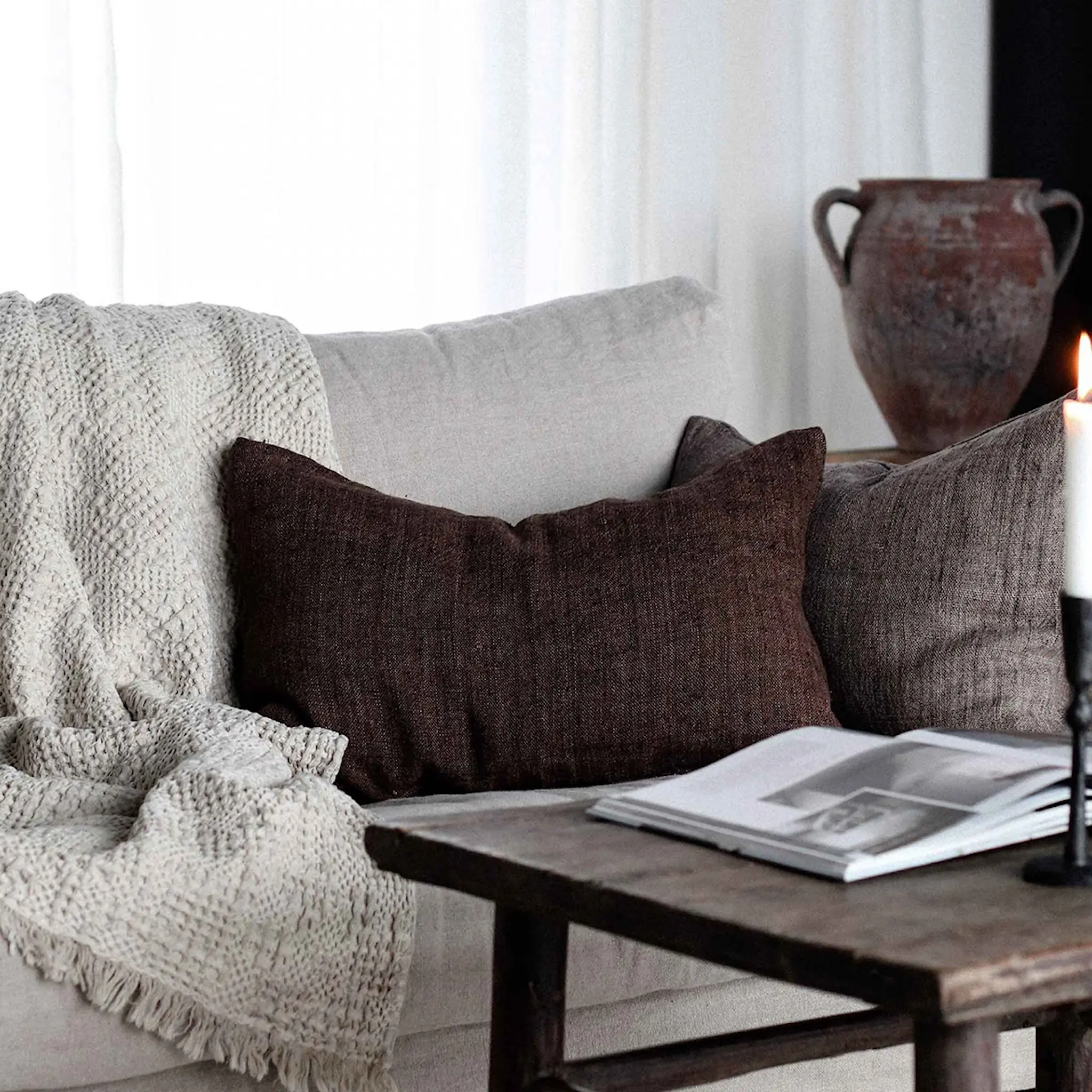 Tell Me More Margaux kuddfodral 40x60 cm cinnamon