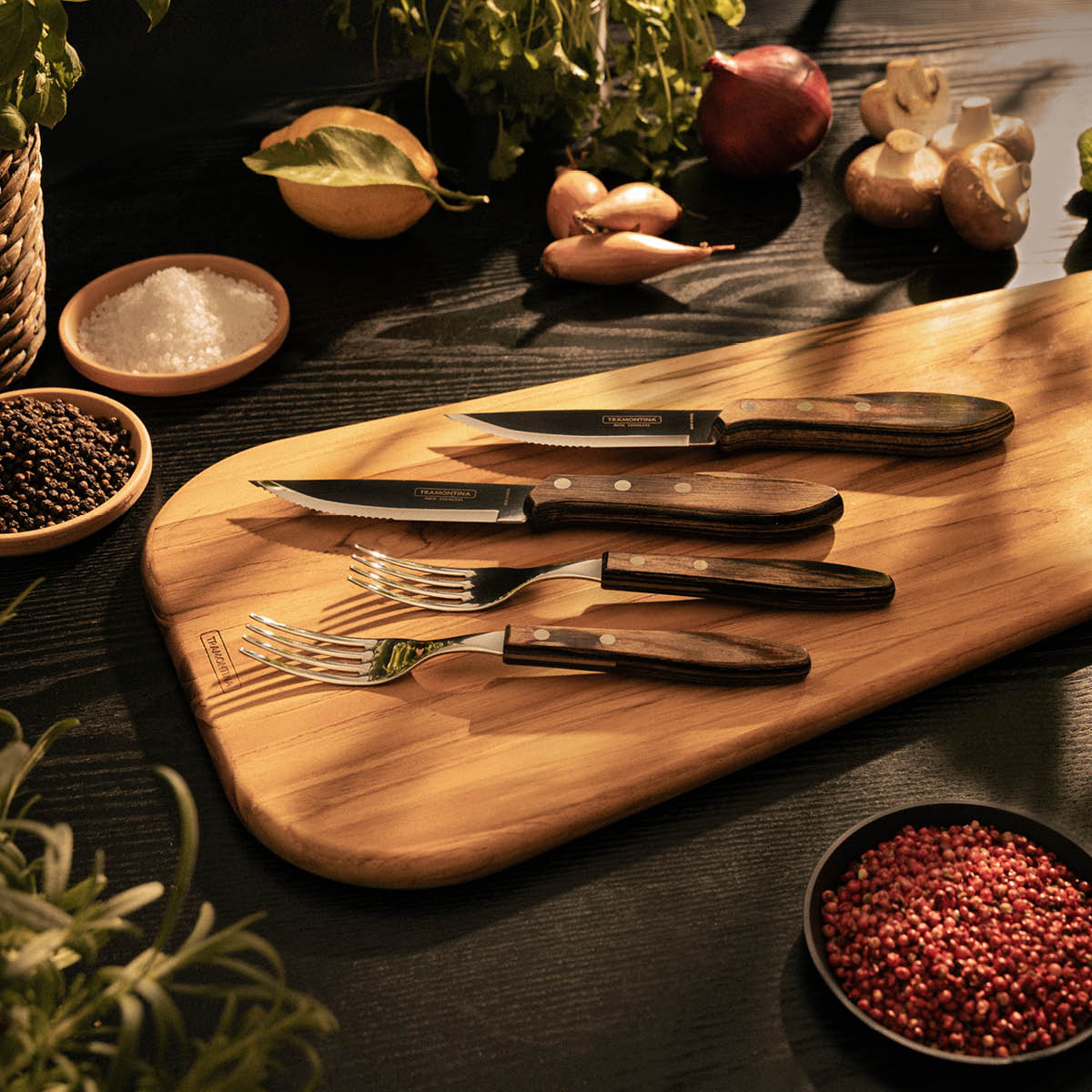 Tramontina BBQ by Hellstrøm biffbestick 8 delar mörkbrunt