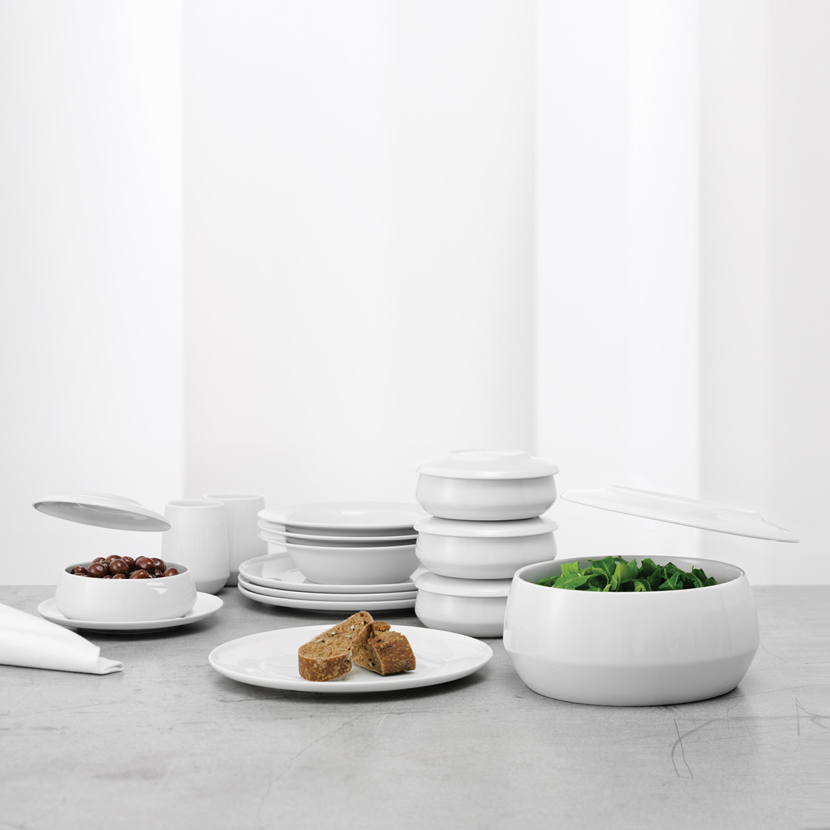 Aida ENSO assiett 19 cm super white