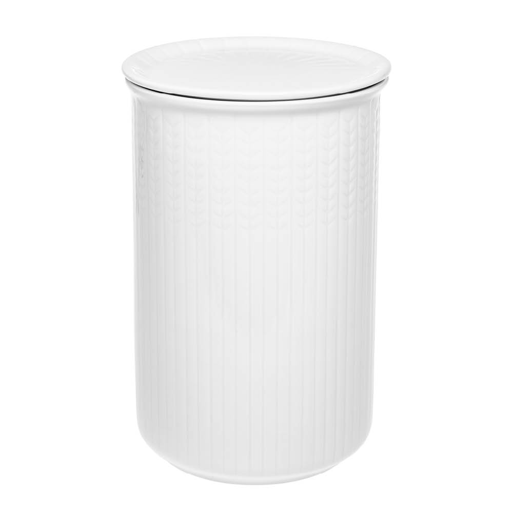Rörstrand Swedish Grace krukke L 1,3L snø/hvit