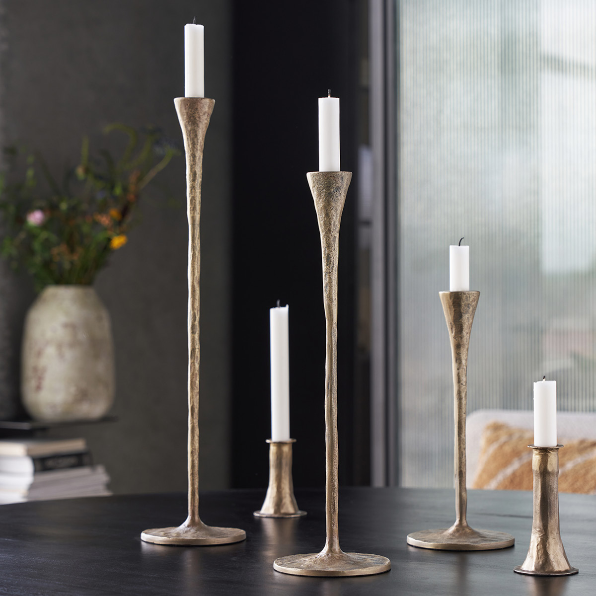 House Doctor Stada lysestake antikk 42,5 cm messing