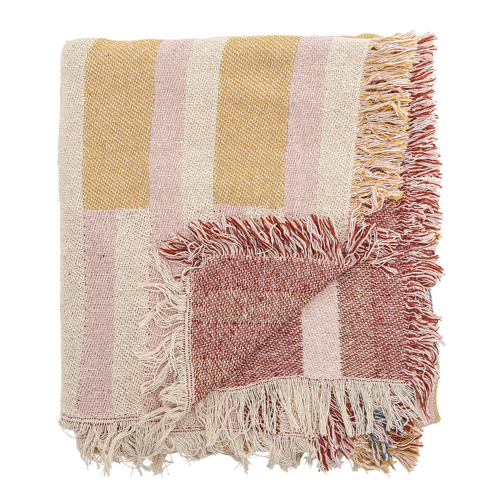 Bloomingville Pledd Lane 160x130 cm brun