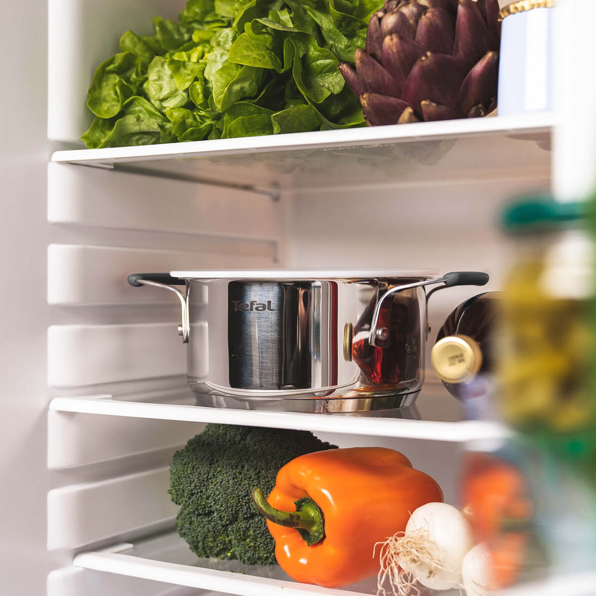 Tefal Opti'space grytesett 6 deler grå