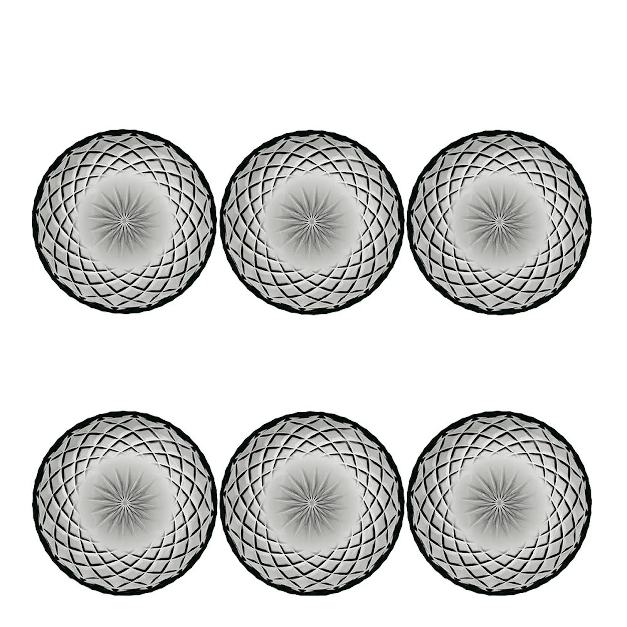 Lyngby Glas Sorrento Lautanen 16 cm 4 kpl Smoke