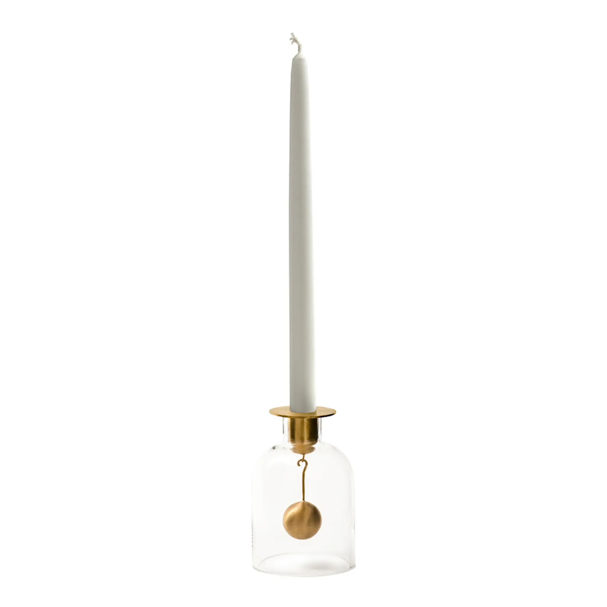 Klong Bell Ljusstake Mässing/glas 12 cm