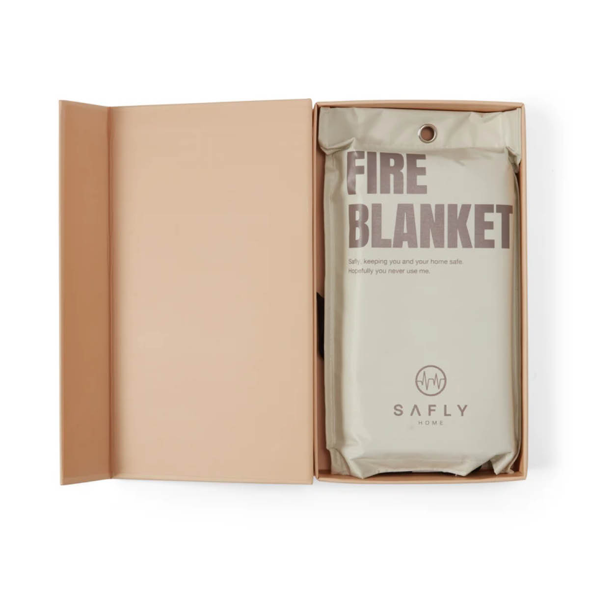 Safly Coffee Table Book med brandfilt 16x28 cm beige