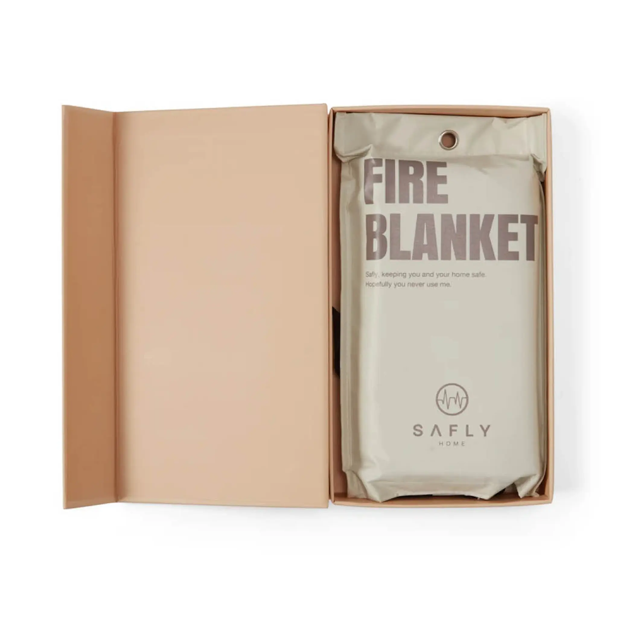 Safly Coffee Table Book med brandfilt 16x28 cm beige