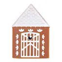 Pepparkakshus ljushus Stuga LED 7,5 cm brun