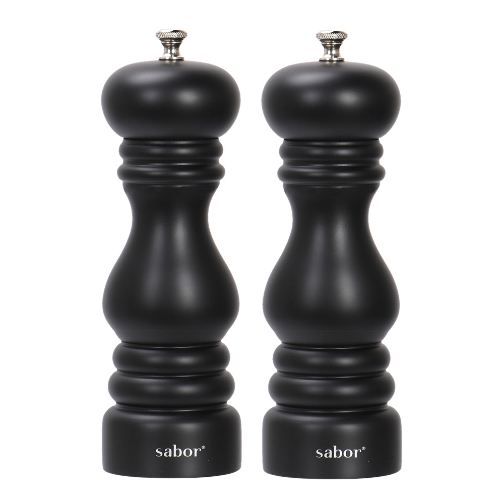 Sabor - Suola- ja Pippurimylly 15 cm Mattamusta