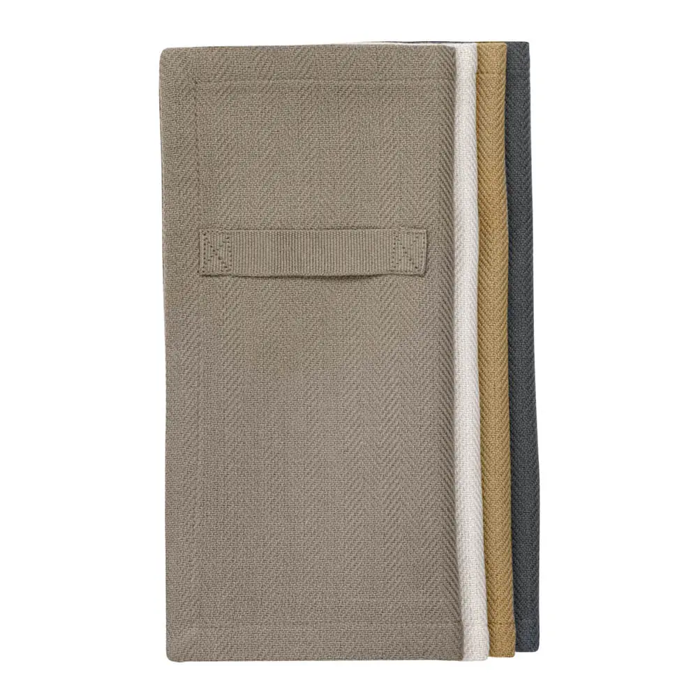 Puuvillaservetti 20x20 cm 4 kpl earth