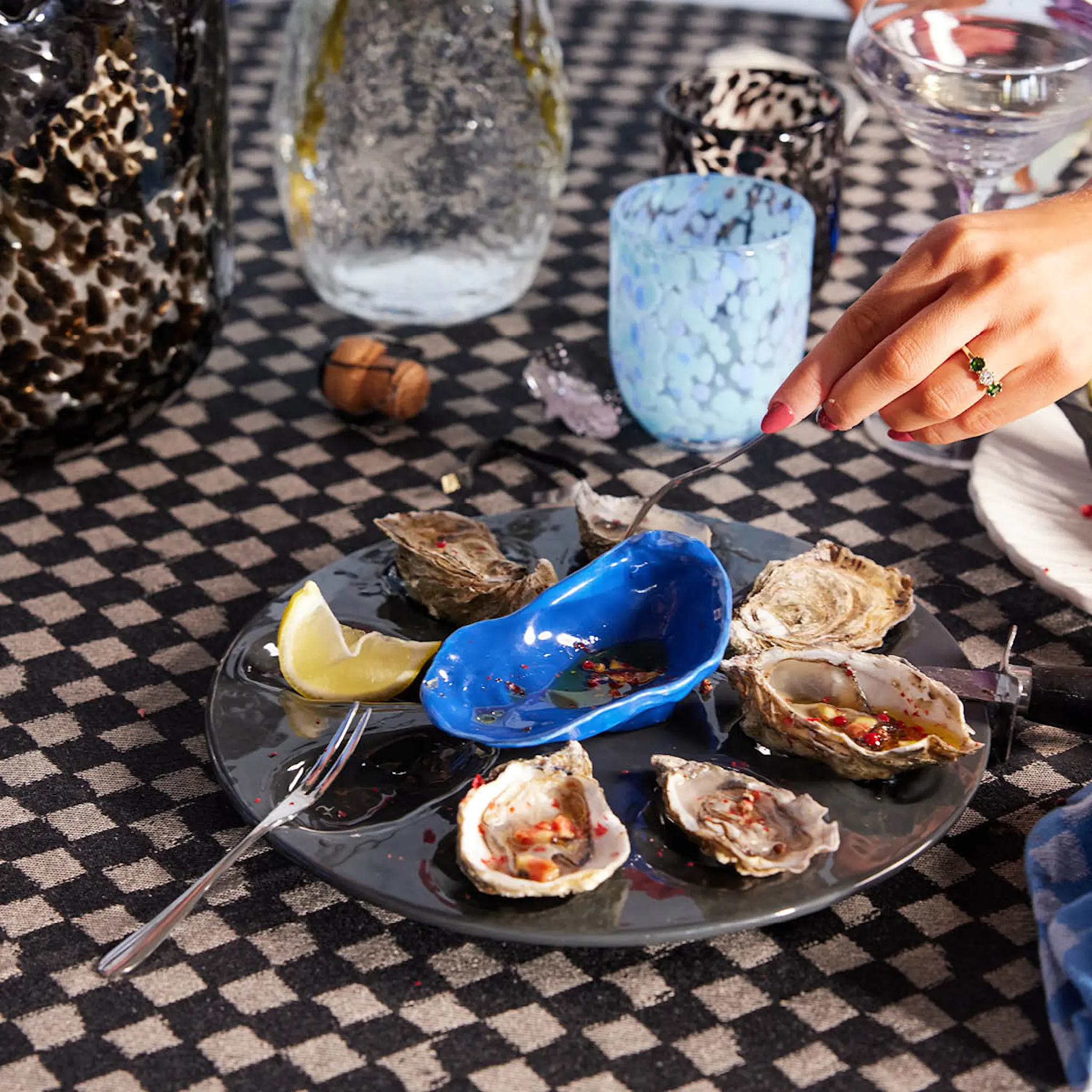 ByOn Oyster Skål 13 cm Blå