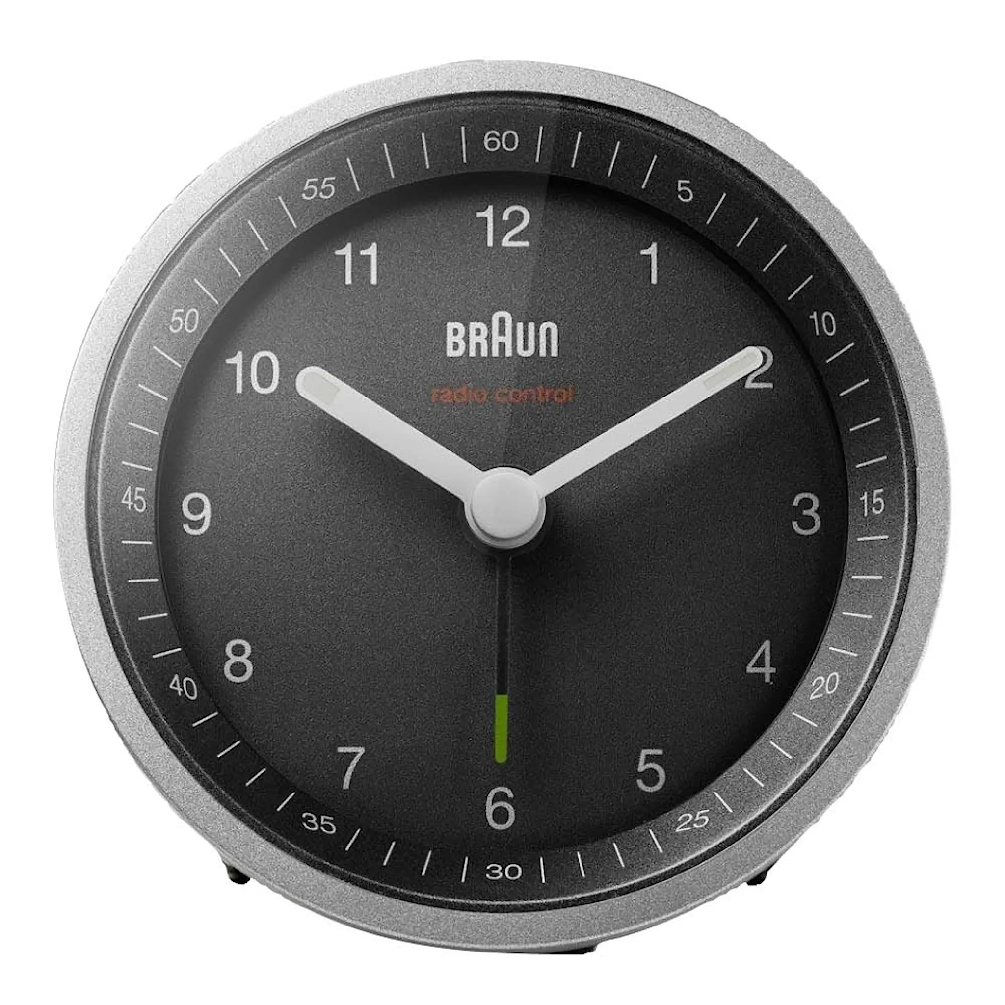 Braun Vekkerklokke analog DCF 8 cm sølv/svart