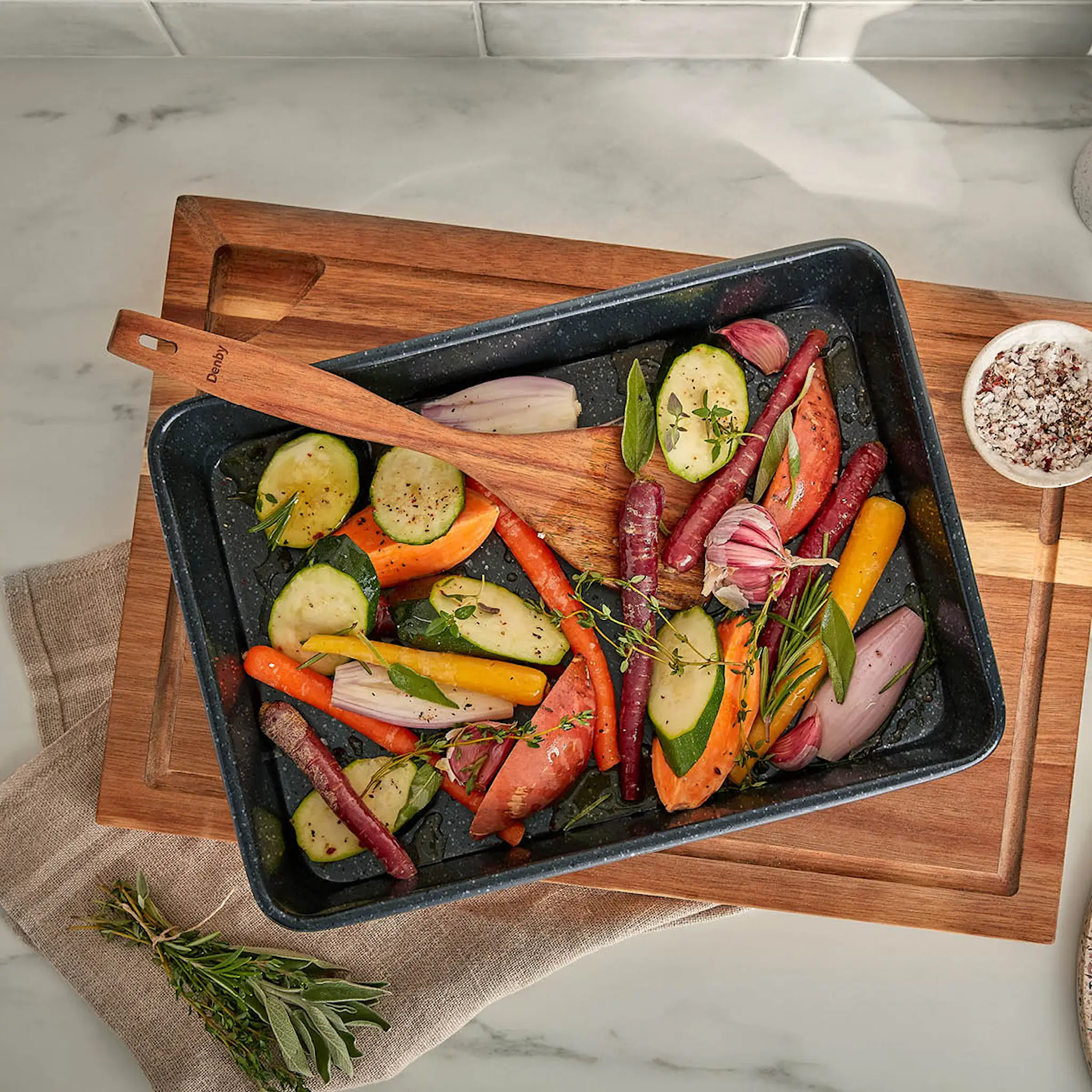 Denby Quantanium Finish ugnsform mini 22x17x4,4 cm