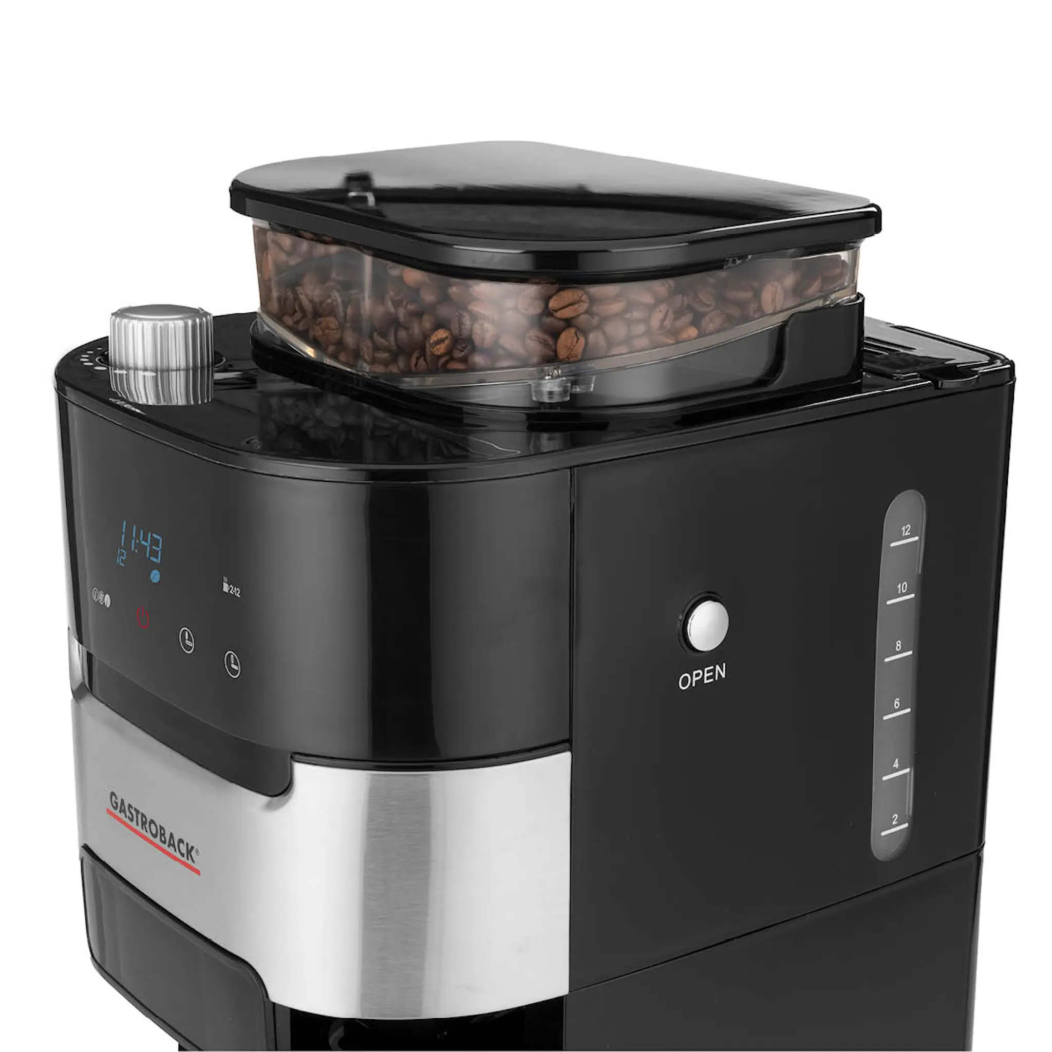 Gastroback Grind & Brew Pro Kahvinkeitin sisäänrakennetulla myllyllä 1,5L