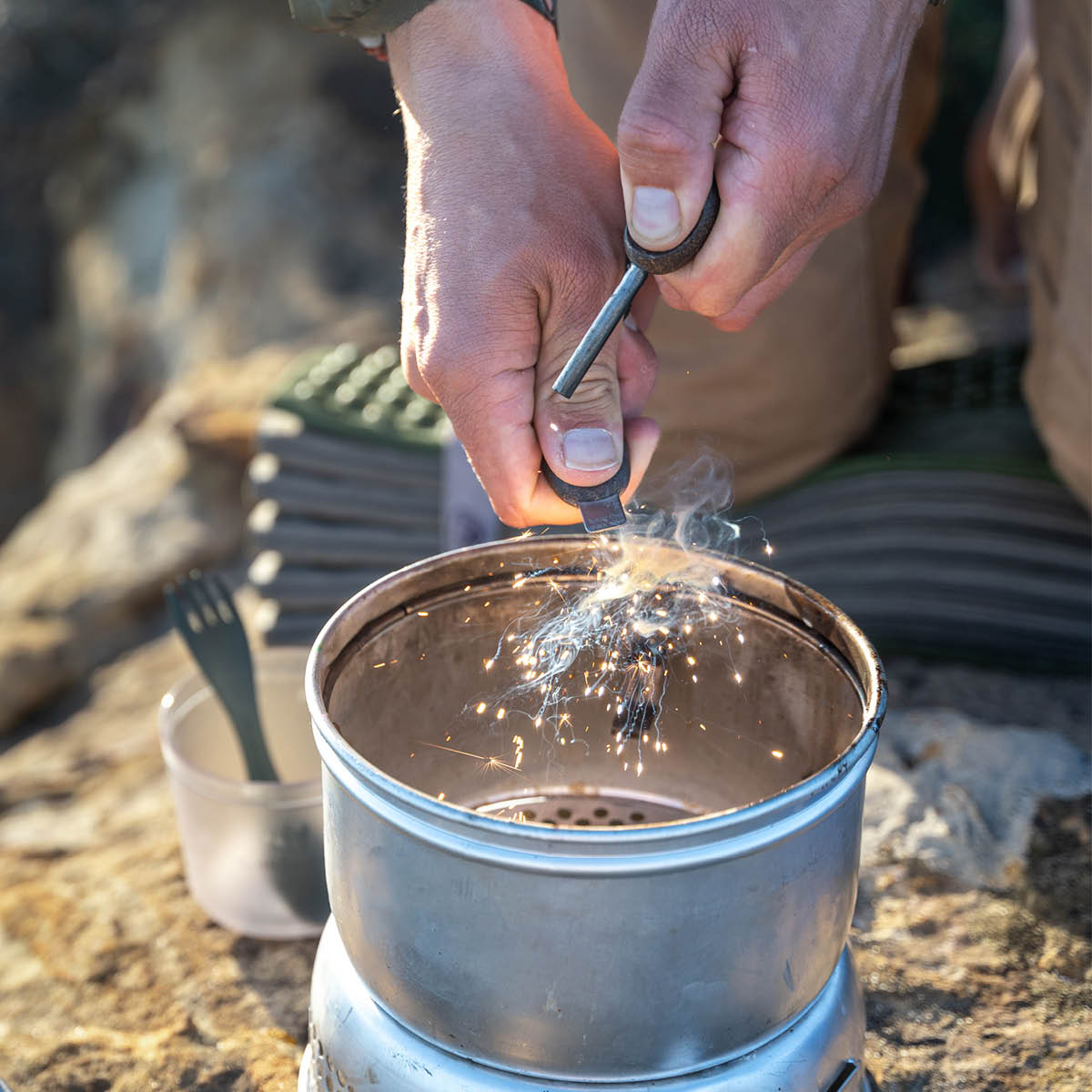 Light My Fire Swedish FireSteel Army 2in1 tennstål 9,4 cm cocoshell