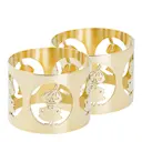 Hilke x Mumin servettringar 2-pack Lilla My mässing