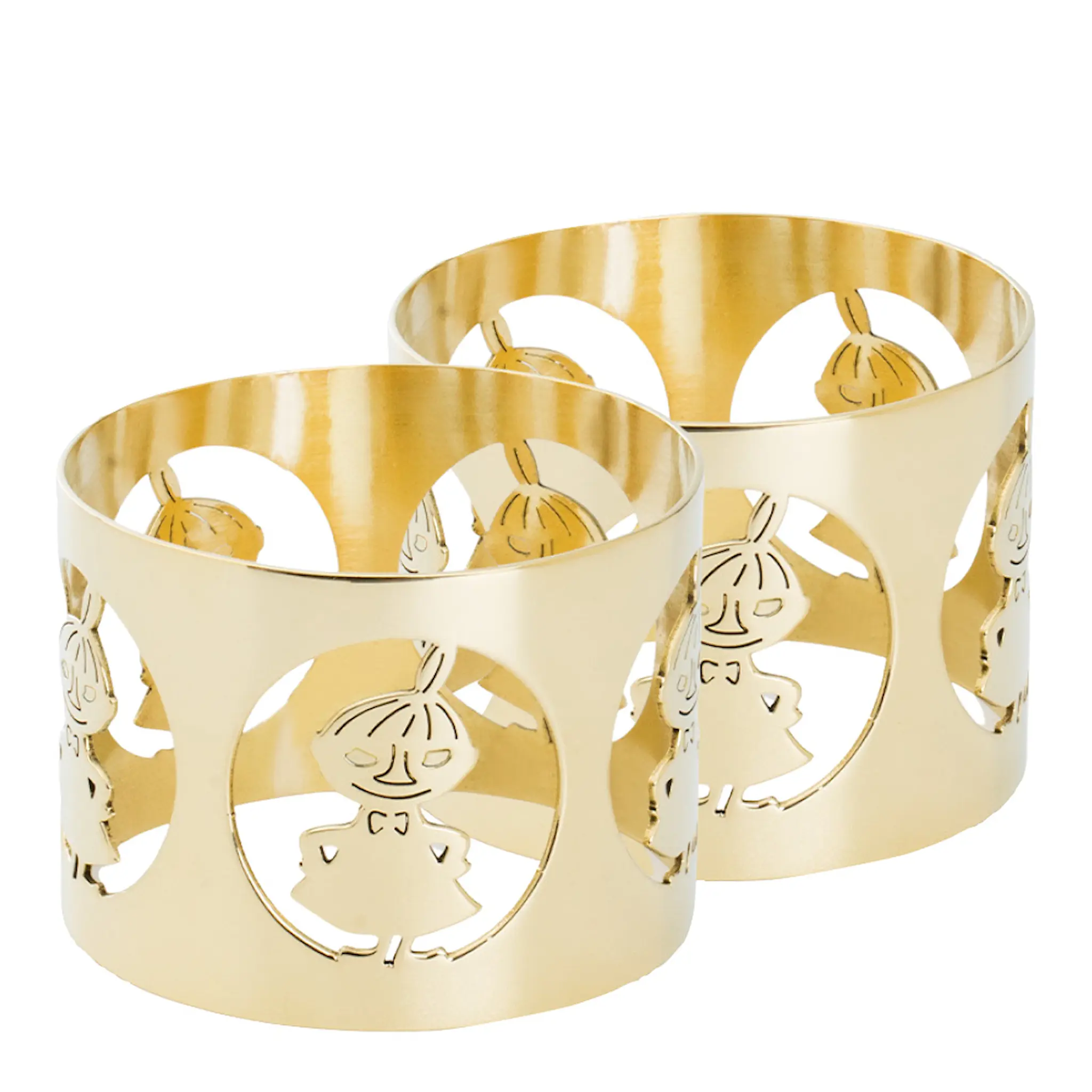 Hilke Hilke x Mumin servettringar 2-pack Lilla My mässing