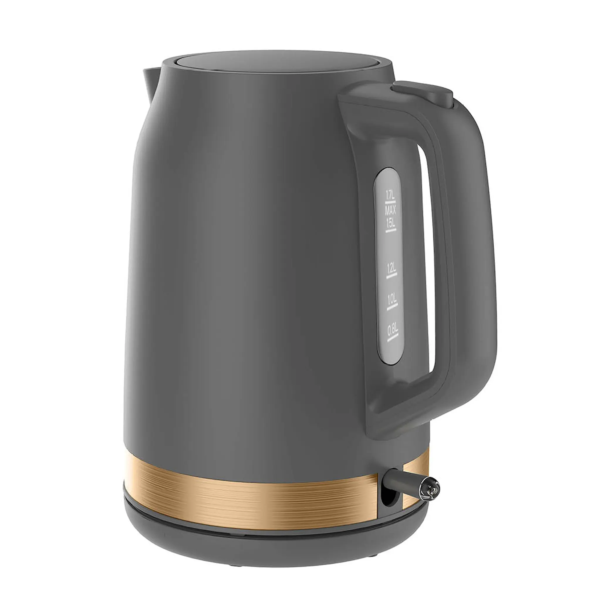 EMERIO Vannkoker 1,7L 2200W grå/gull