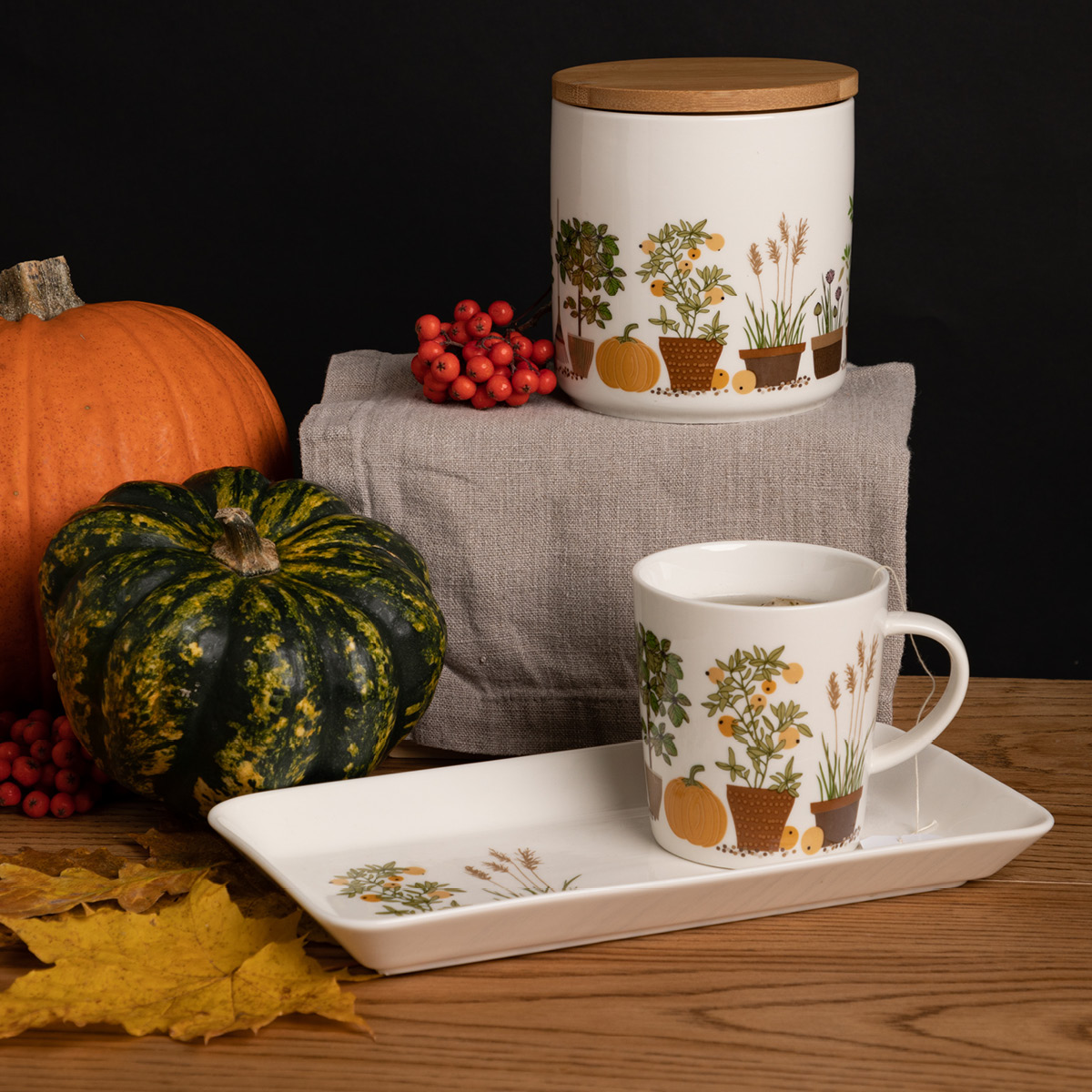 Martinex Bricka Keramik 25x13 cm Trädgård