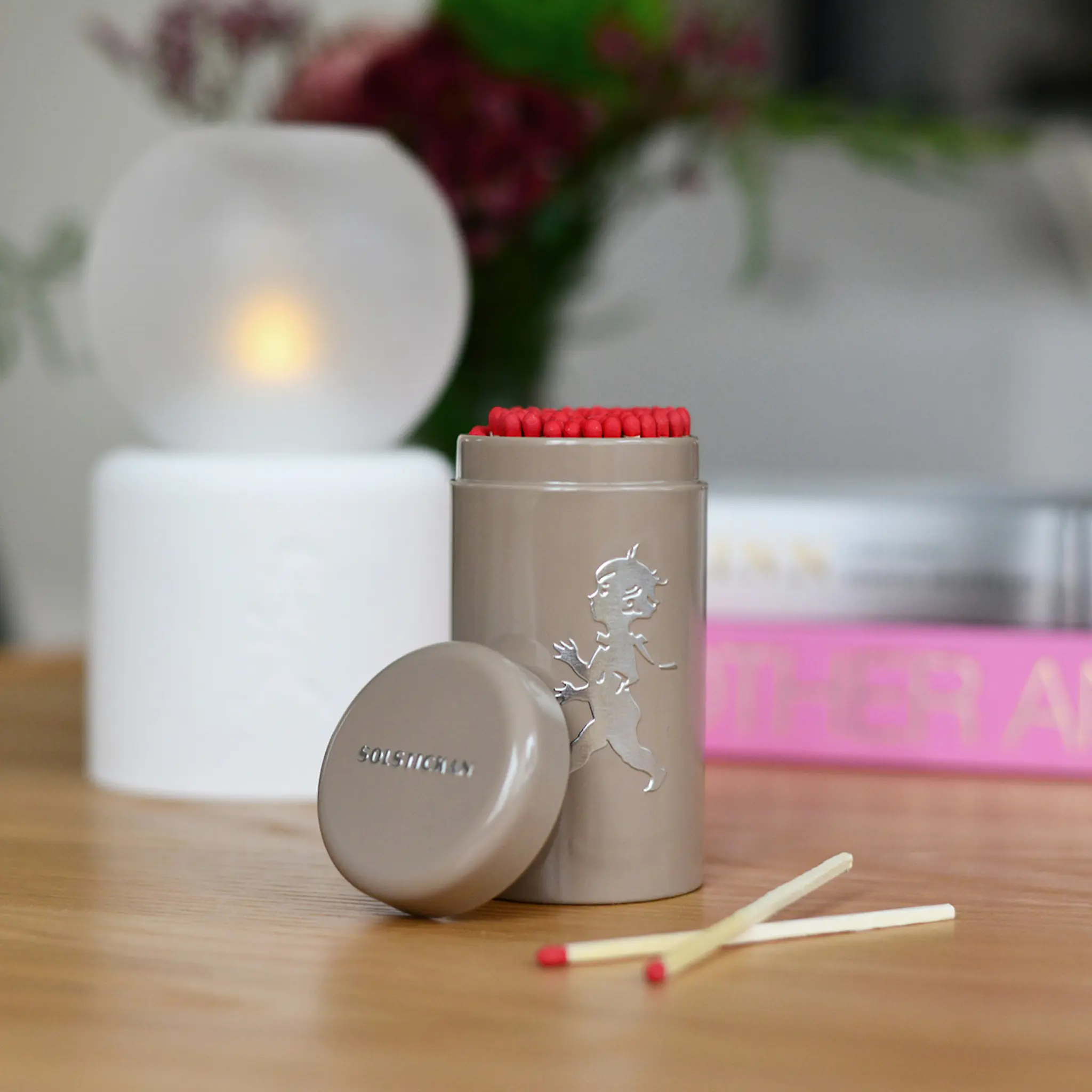 SOLSTICKAN Tändsticksrör 10 cm Sand