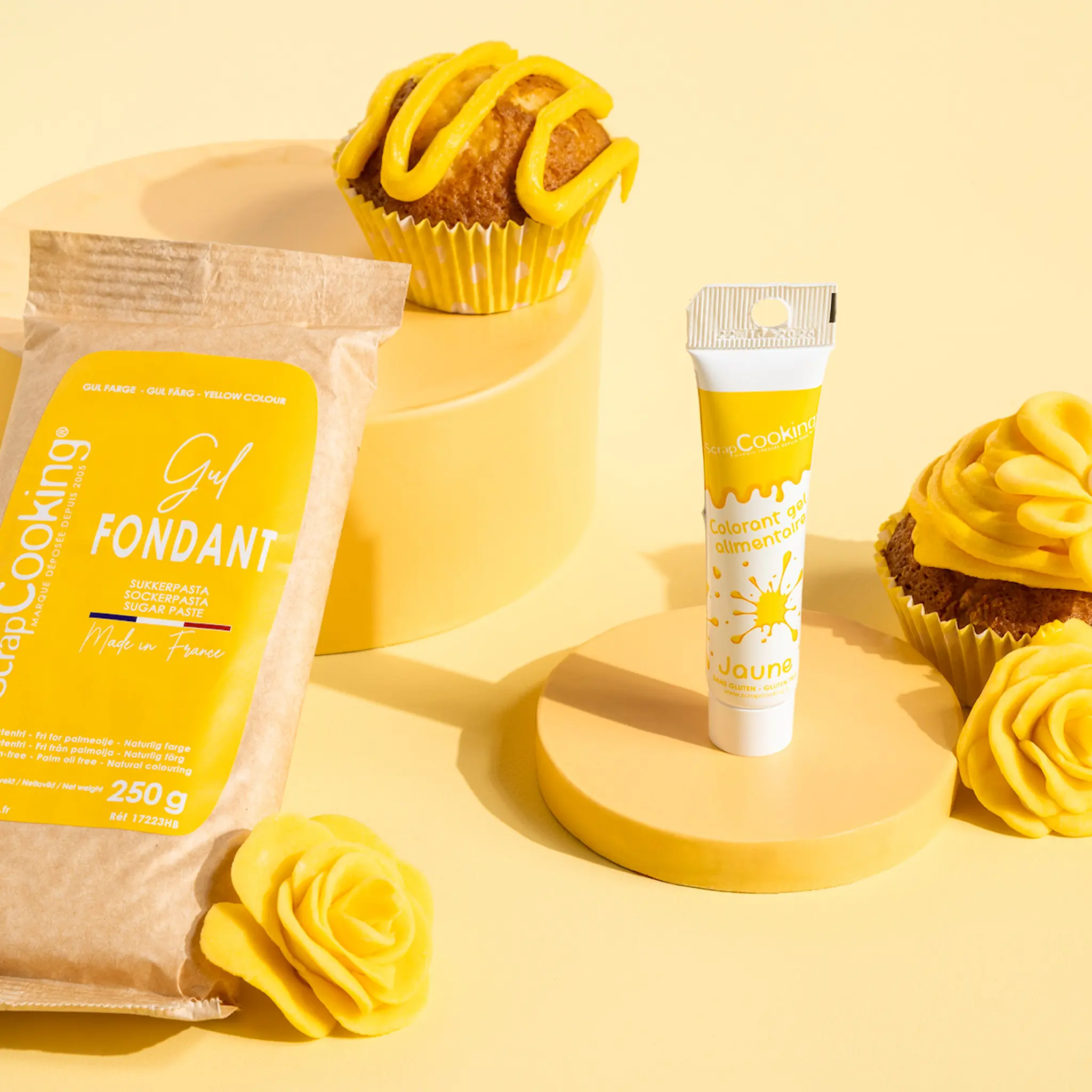 ScrapCooking Sockerpasta 250 g gul