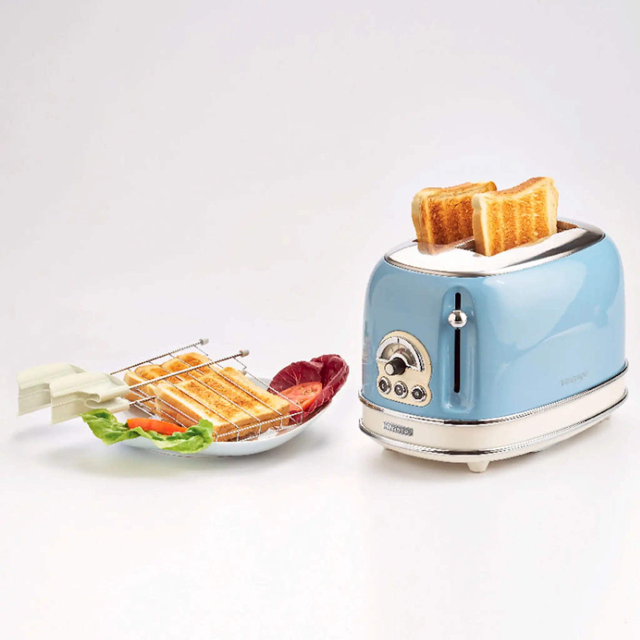 Ariete Vintage Brödrost med toastgaller 2 skivor Blå
