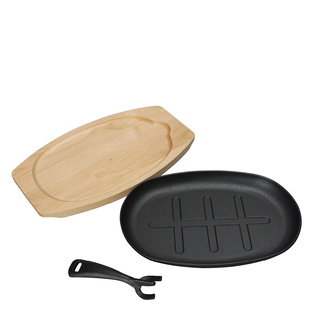 Tramontina Bbq by hellstrøm Valurautapannu 19x32 cm Musta