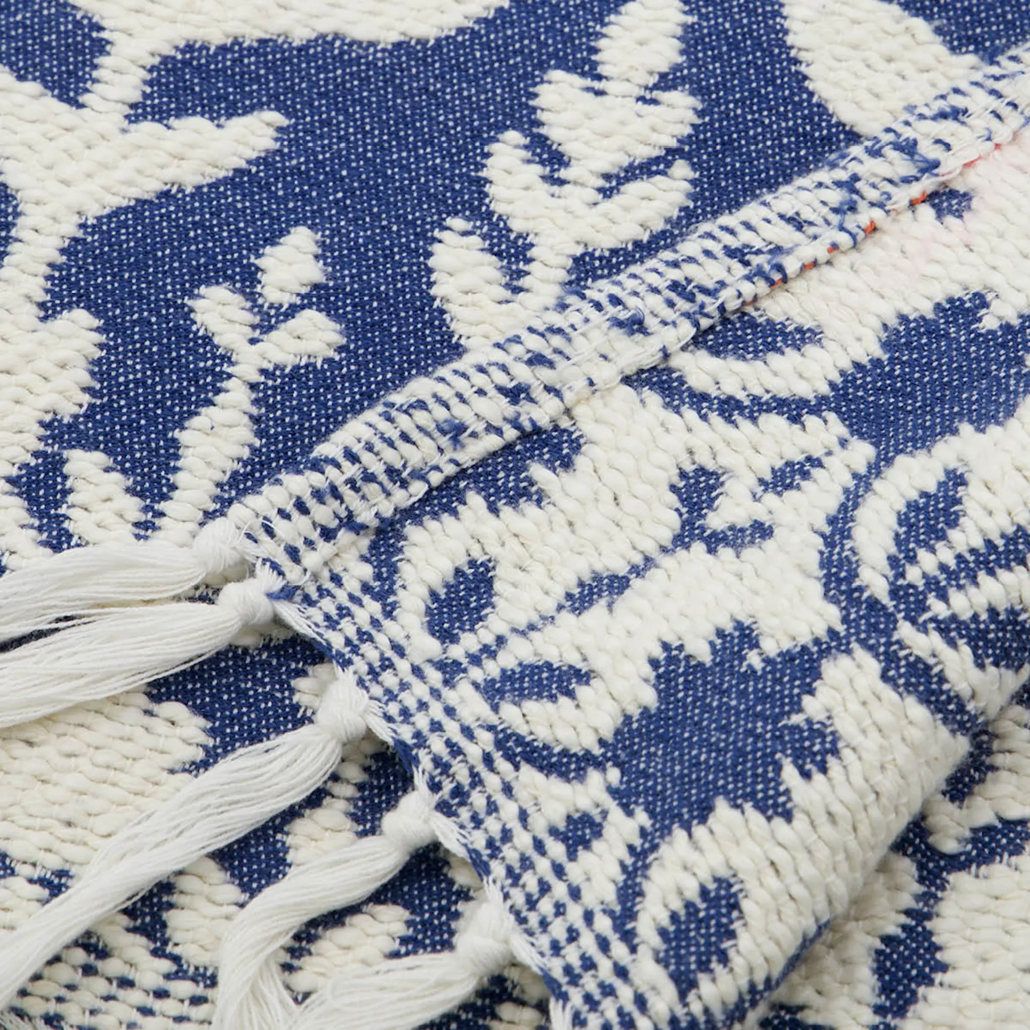 House Doctor Mazzo pläd i bomull 200x150 cm blå