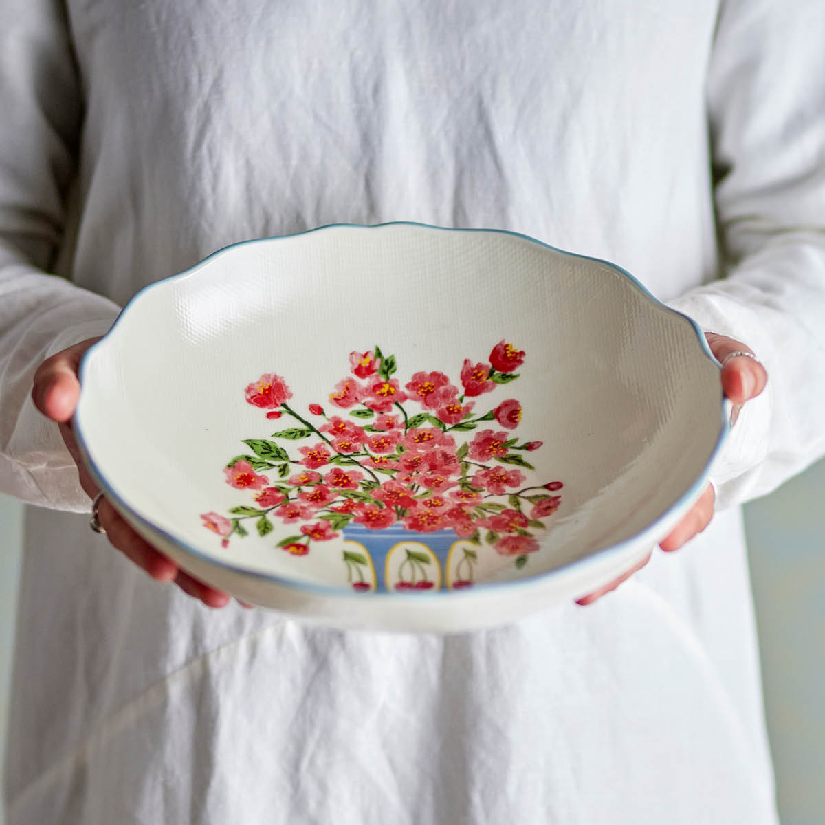 Bloomingville Dorothy serveringskål 28x6,5 cm blå